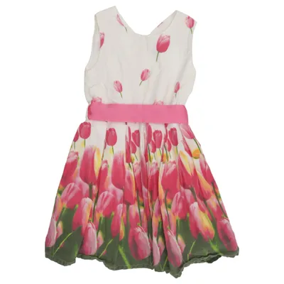Robe (Blanc, Rose, Vert) de Happy Girls Coton