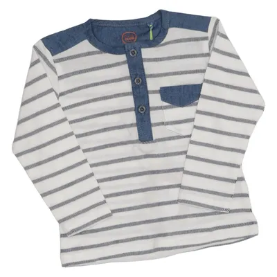 Henley shirt (White, Blue) from Cool Club by SMYK Cotton, Polyester