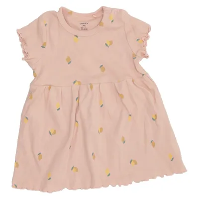 Dress (Pink, Yellow) from Lindex Baby Cotton, Elastane