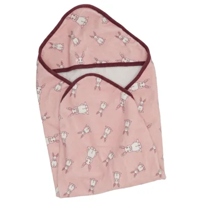 Badponcho (Roze, Wit) van Småfolk Katoen