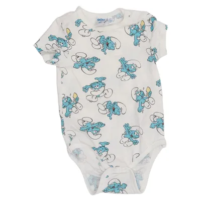 Romper (Wit, Blauw, Meerkleurig) van The Smurfs Katoen, Elastaan