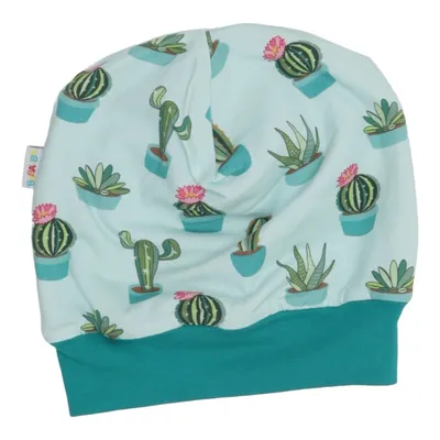 Beanie (Groen, Meerkleurig) van Babauba Katoen, Elastaan