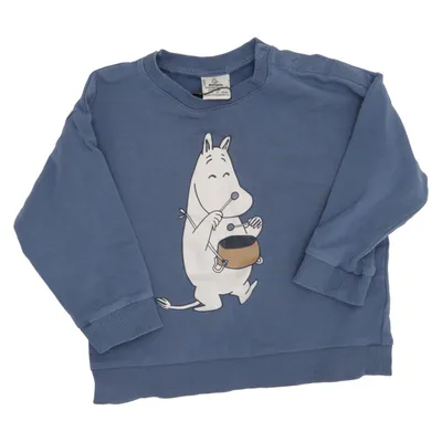 Sweatshirt (Bleu) de Moomin by Lindex Coton, Élasthane