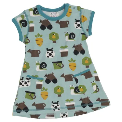 Dress (Blue, Multicolored) from Maxomorra Cotton, Elastane