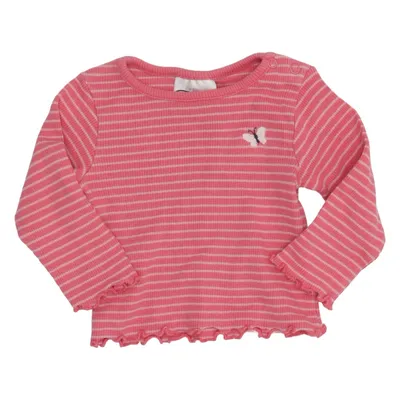 Long sleeve T-shirt (Pink, White) from Topomini Cotton, Elastane