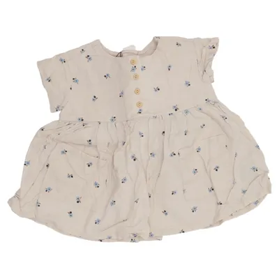 Jurk (Beige, Meerkleurig) van H&M Linnen, Viscose, Katoen