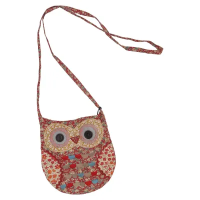 Shoulder-bag (Red, Multicolored) from RJB Stone Cotton