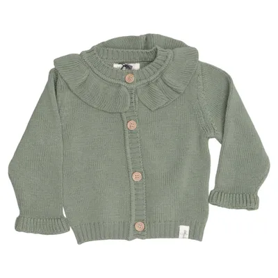 Cardigan (Groen) van Little Jalo Wol