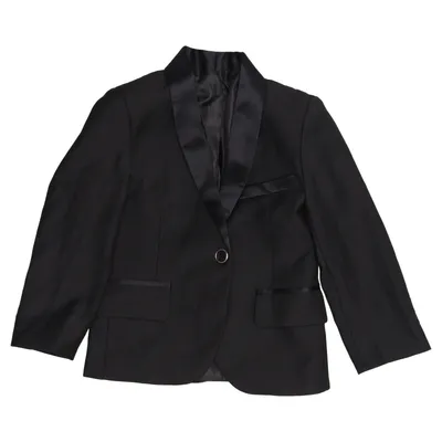 Tuxedo jacket (Black) Cotton, Polyester