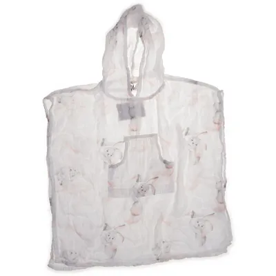 Badcape (Vit) från little Chakra Bambu, Bomull