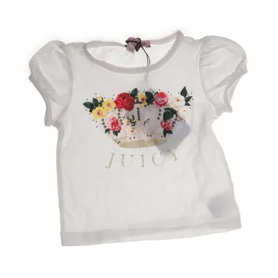 T-shirt (Hvid, Flerfarvet) fra Juicy Couture Bomuld, Modal