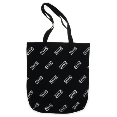 Canvas tas (Zwart, Grijs) van IKEA Katoen