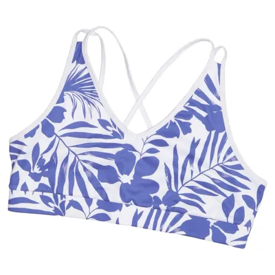 Sports bra (Blue, White) from Avia Elastane, Recycled polyester