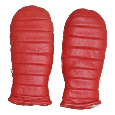 Leren wanten (Rood)