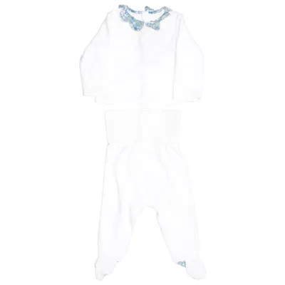 Set (Wit, Blauw) van Jacadi Katoen, Elastaan, Polyester