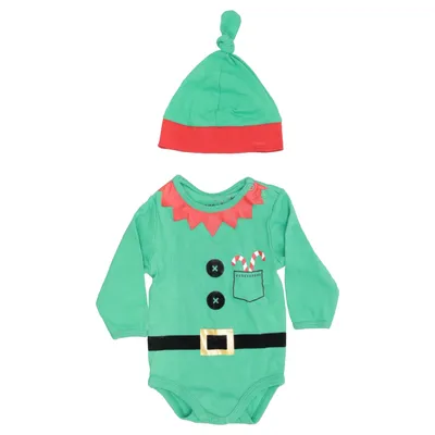 Kerstkleding (Groen, Rood, Meerkleurig) van Petite Mini Katoen