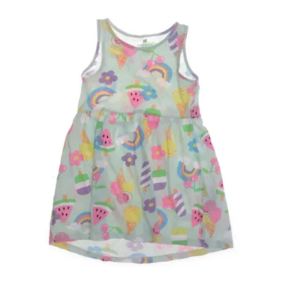 Klänning (Grön, Flerfärgad) från H&M Bomull