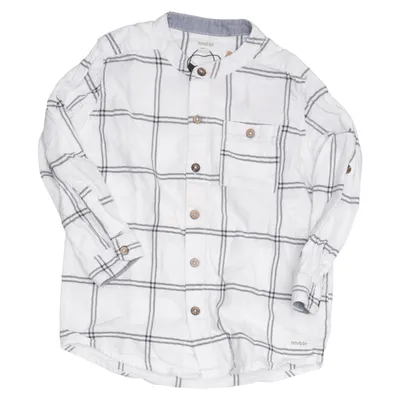 Shirt (White, Gray) from Newbie by KappAhl Organic cotton