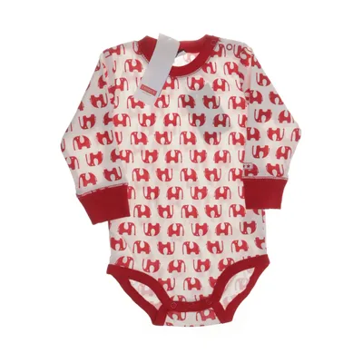 Body (Vit, Röd) från Baby by Lindex Bomull