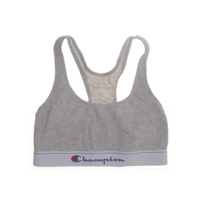 Sports bra (Gray, White) from Champion Cotton, Elastane, Polyamide, Polyester