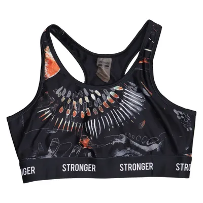 Sport-bh (Zwart, Meerkleurig) van Stronger Elastaan, Gerecycled polyester