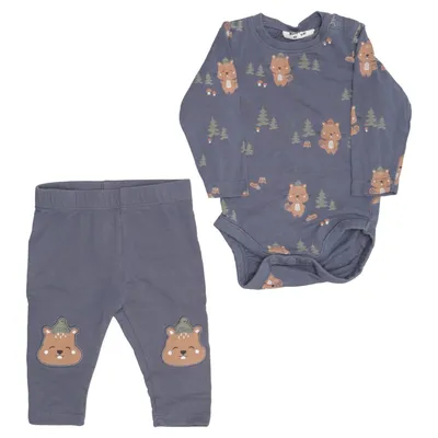 Ensemble (Bleu, Multicolore) de KappAhl Coton, Élasthane