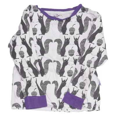 Lange mouwen shirt (Wit, Zwart, Lila) van Albero Katoen