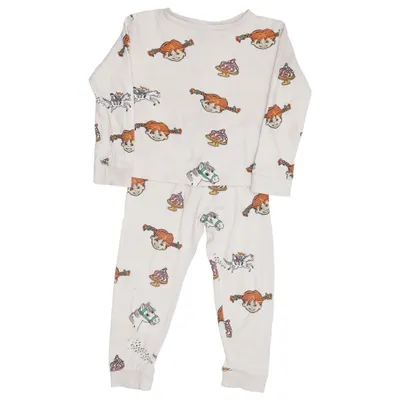 Pyjamasz (Beige, Flerfarvet) fra Pippi Långstrump Bomuld