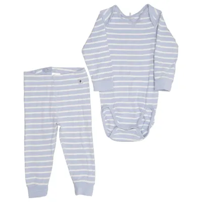 Set (Blue, White) from Polarn O. Pyret Organic cotton