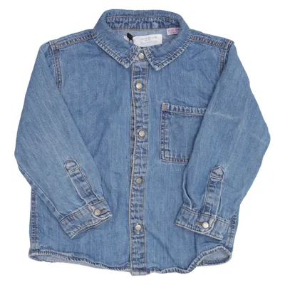 Denim blouse (Blauw) van Zara