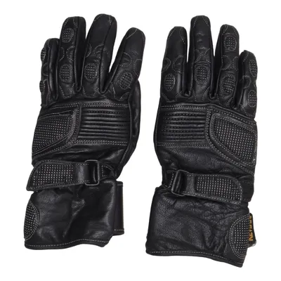 Motorcycle gloves (Black) from Crane Sports Leather, Polyester