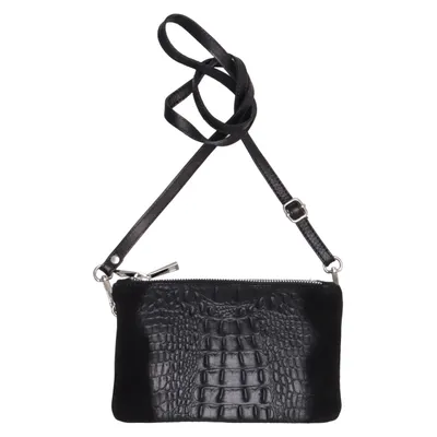 Umhängetasche (Schwarz) von Made in italy Leder