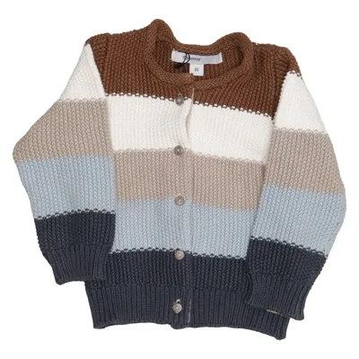 Cardigan (Bruin, Wit, Blauw) van MyWear Baby Organisch katoen