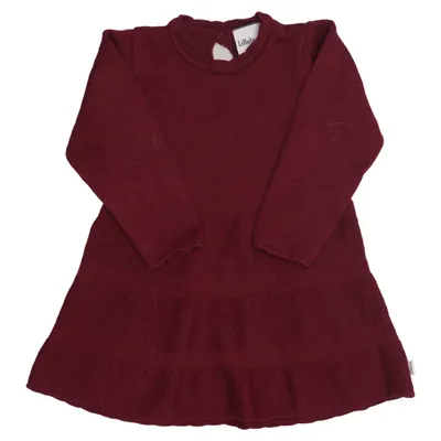 Dress (Red) from Lillelam Merino wool