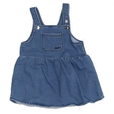 Dungaree dress (Blue) from Rikiki Cotton, Elastane, Polyester