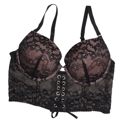 Bustier (Black, Beige) from Jette Polyamide, Polyester
