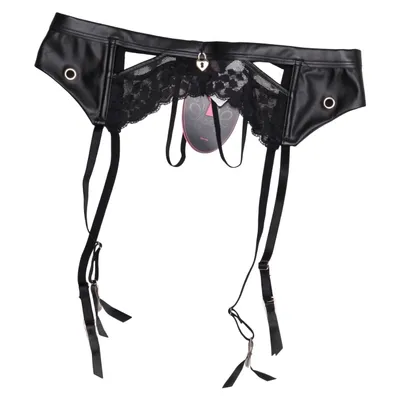 Jarretelle (Noir) de Private Collection Élasthane, Polyamide, Polyester, Polyuréthane