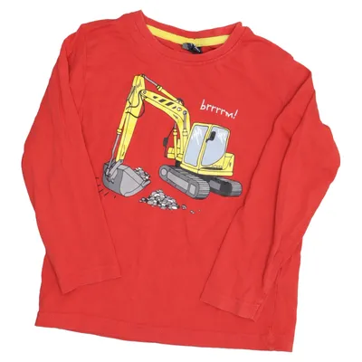 T-shirt à manches longues (Rouge, Jaune) de Koko Noko Coton
