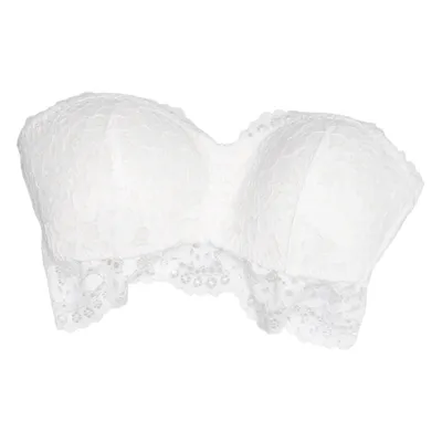 Soutien-gorge bandeau (Blanc) de Gina Tricot Élasthane, Polyamide
