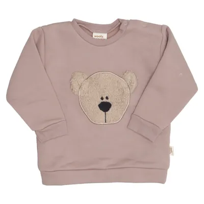 Collegetröja (Rosa) från Wooly Organic Ekologisk bomull