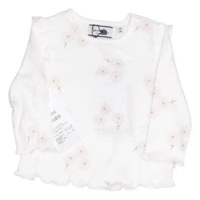 T-shirt à manches longues (Blanc, Rose) de Sanetta Coton biologique