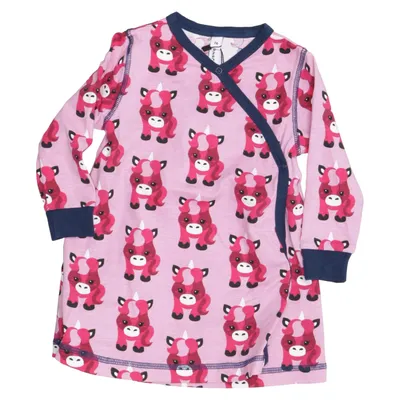 Wikkeljurk (Roze, Blauw) van Maxomorra Katoen, Elastaan