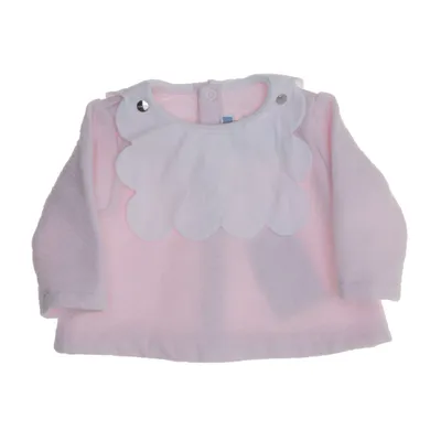 Sweatshirt (Pink, Hvid) fra Jacadi Paris Bomuld, Polyester