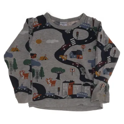 Top (Gray, Multicolored) from Polarn O. Pyret Cotton, Elastane