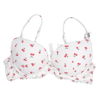 Bra (White, Red) from Censored Elastane, Polyamide