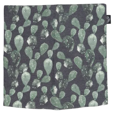 Kissenüberzug (Grün, Schwarz, Weiß) von Nina Royal Baumwolle, Polyester