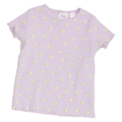 T-shirt (Lila, Geel) van Zara