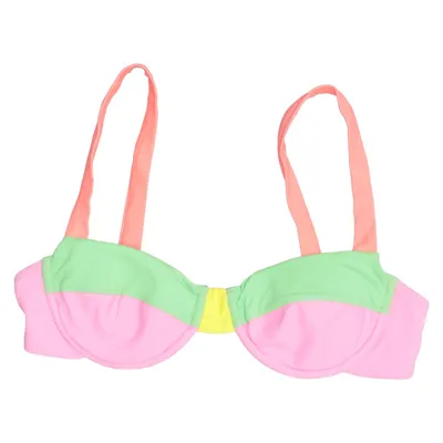 Bikini top (Pink, Multicolored) from KÅLK Elastane, Polyamide