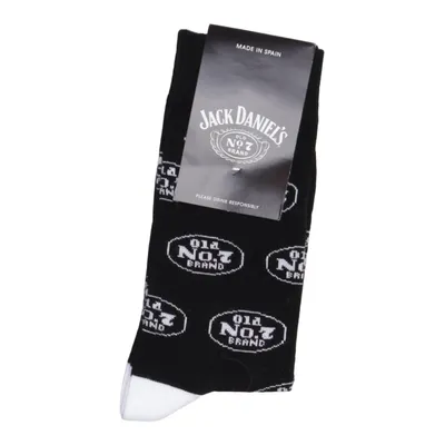 Chaussettes (Noir, Blanc) de Jack Daniels Coton, Élasthane, Polyamide