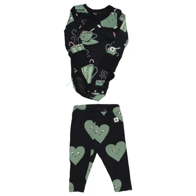 Ensemble (Noir, Vert) de Lindex Baby Coton, Élasthane